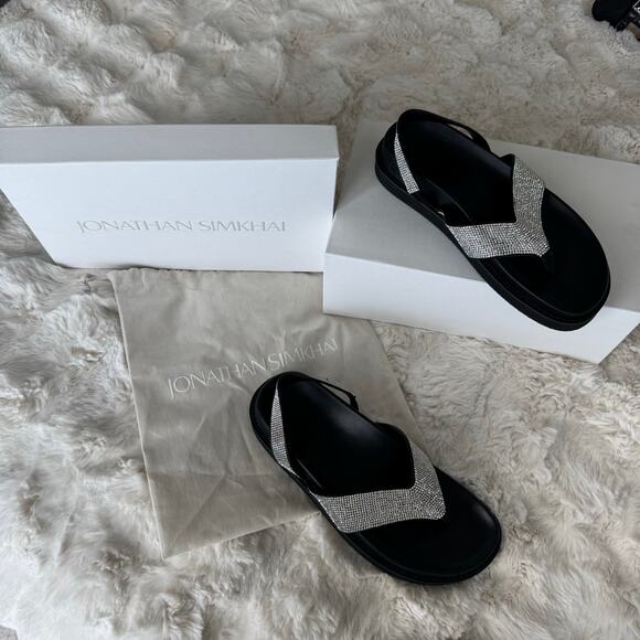 Jonathan Simkhai Talie Crystal Platform Sandals - Size 37 (US 7) - Picture 11 of 11